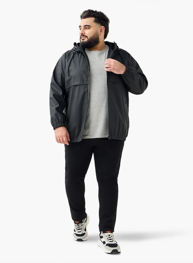 ماكسيم Men Regular Fit Hooded Longline Jacket